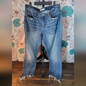 BKE Women's Blue Distressed Jeans